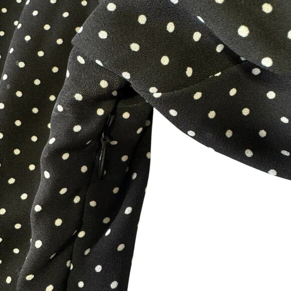 Sam Edelman Polka Dot Puff Sleeve Ruched Dress - Picture 8 of 13